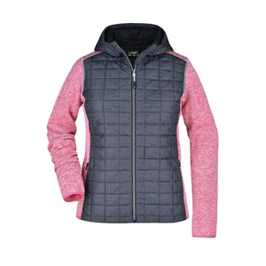 Giacca Ladies Knitted Hybrid rosa / S - personalizzabile con logo