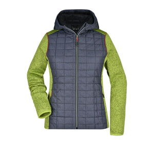 Giacca Ladies Knitted Hybrid verde / S - personalizzabile con logo