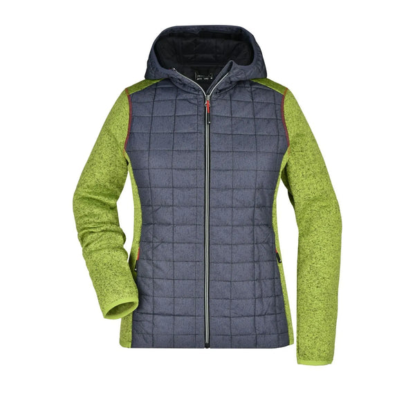 Giacca Ladies Knitted Hybrid verde / S - personalizzabile con logo