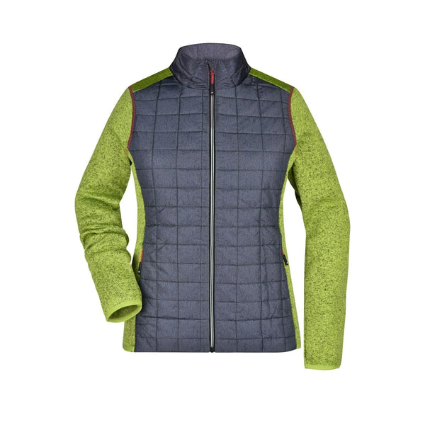 Giacca Ladies Knitted Hybrid verde / XS - personalizzabile con logo