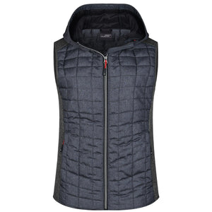 Giacca Ladies Knitted Hybrid Vest grigio / S - personalizzabile con logo
