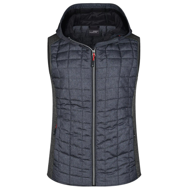 Giacca Ladies Knitted Hybrid Vest grigio / S - personalizzabile con logo
