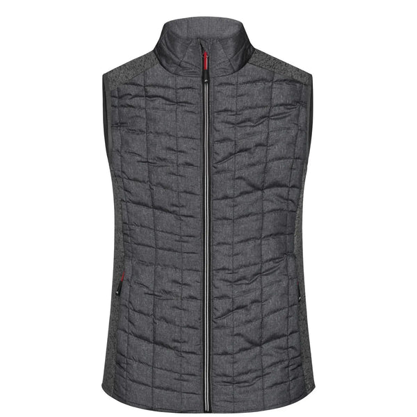 Giacca Ladies Knitted Hybrid Vest grigio / XS - personalizzabile con logo
