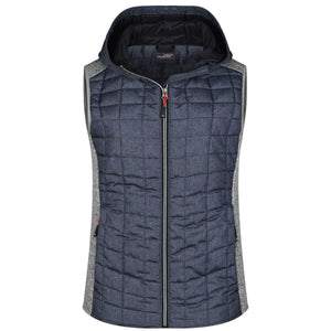 Giacca Ladies Knitted Hybrid Vest light-melange/anthracite-melan / S - personalizzabile con logo
