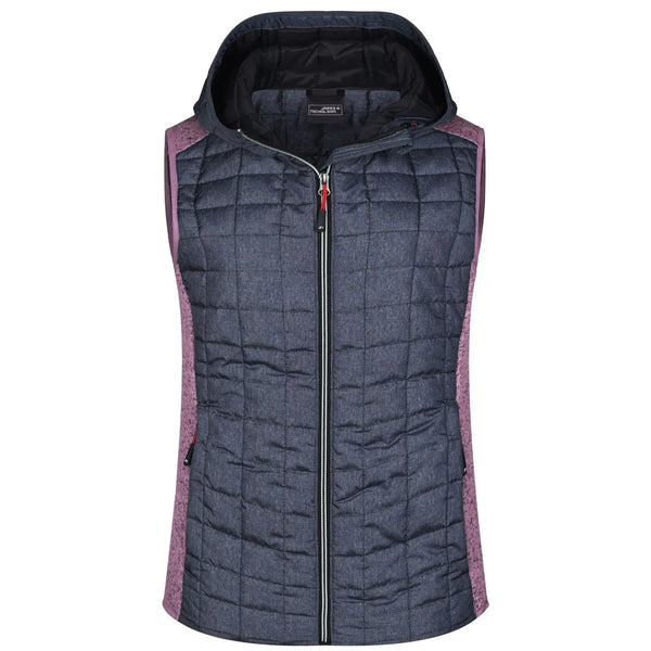Giacca Ladies Knitted Hybrid Vest rosa / S - personalizzabile con logo