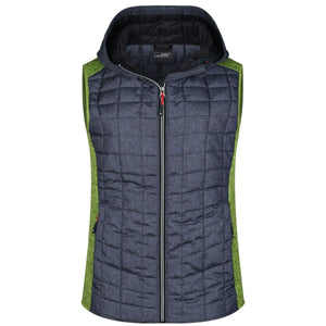 Giacca Ladies Knitted Hybrid Vest verde / S - personalizzabile con logo