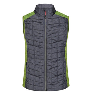 Giacca Ladies Knitted Hybrid Vest verde / XS - personalizzabile con logo