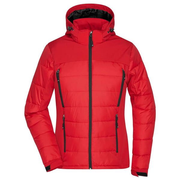 Giacca Ladies Outdoor Hybrid rosso / S - personalizzabile con logo