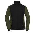 Giacca Ladies Padded Hybrid black/olive-melange / XS - personalizzabile con logo