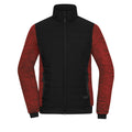 Giacca Ladies Padded Hybrid black/red-melange / XS - personalizzabile con logo