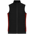 Giacca Ladies Padded Hybrid Vest black/red-melange / XS - personalizzabile con logo
