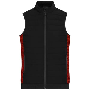 Giacca Ladies Padded Hybrid Vest black/red-melange / XS - personalizzabile con logo