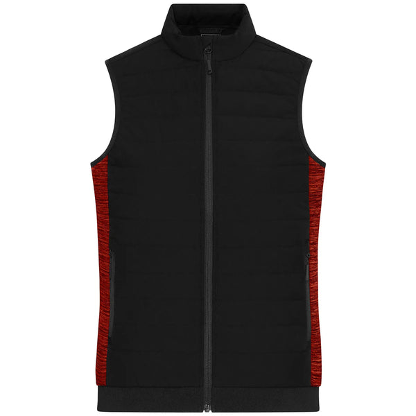 Giacca Ladies Padded Hybrid Vest black/red-melange / XS - personalizzabile con logo