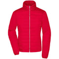 Giacca Ladies Padded rosso / S - personalizzabile con logo