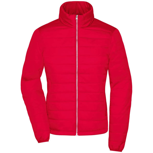 Giacca Ladies Padded rosso / S - personalizzabile con logo