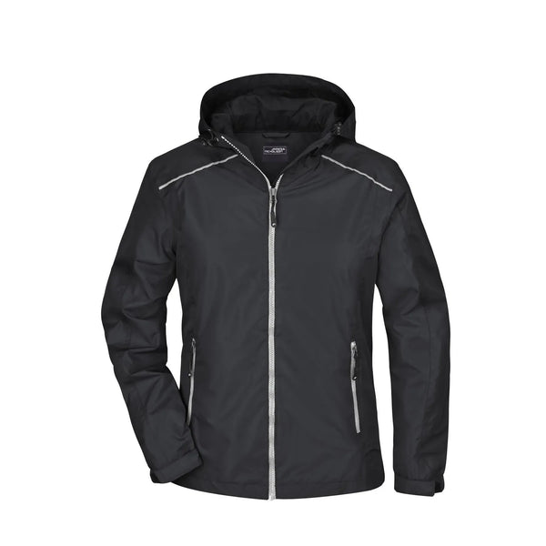 Giacca Ladies Rain nero / S - personalizzabile con logo