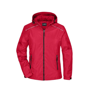 Giacca Ladies Rain rosso / S - personalizzabile con logo