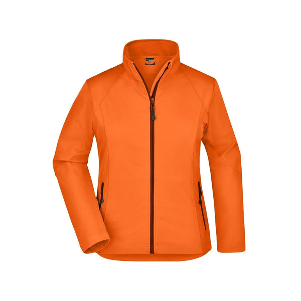 Giacca Ladies Softshell arancione / S - personalizzabile con logo