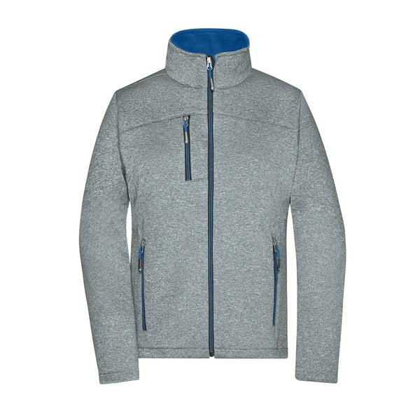 Giacca Ladies Softshell dark-melange/royal / XS - personalizzabile con logo