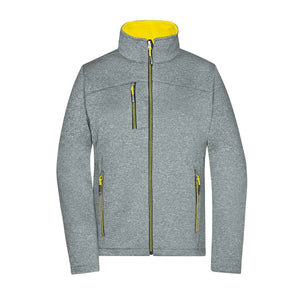 Giacca Ladies Softshell dark-melange/yellow / XS - personalizzabile con logo