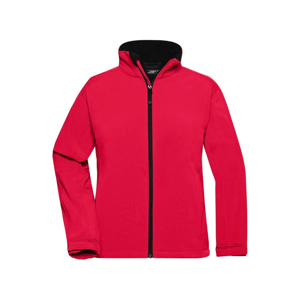 Giacca Ladies Softshell rosso / S - personalizzabile con logo