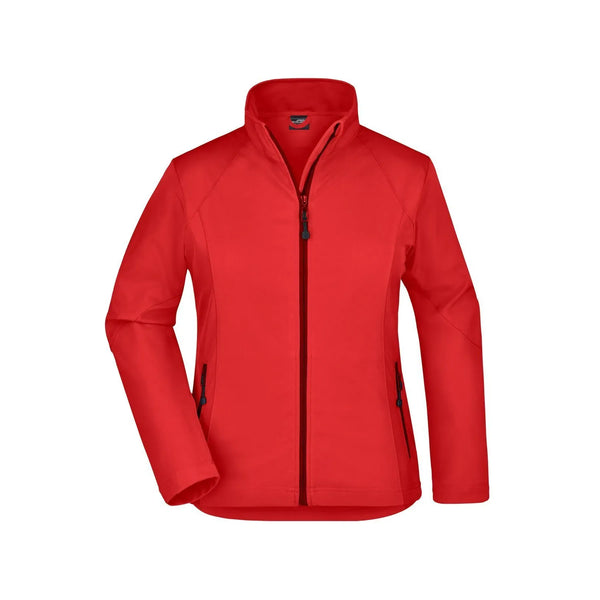 Giacca Ladies Softshell rosso / S - personalizzabile con logo