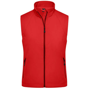 Giacca Ladies Softshell Vest rosso / S - personalizzabile con logo