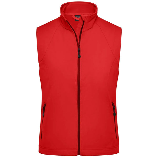 Giacca Ladies Softshell Vest rosso / S - personalizzabile con logo