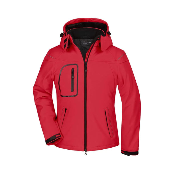 Giacca Ladies Winter Softshell rosso / S - personalizzabile con logo