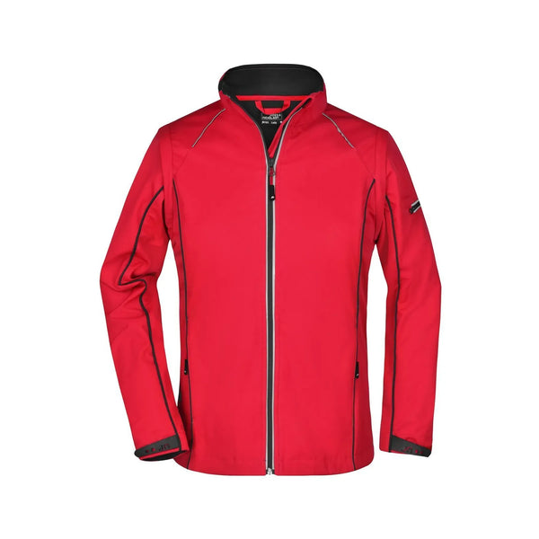 Giacca Ladies Zip-off Softshell rosso / S - personalizzabile con logo