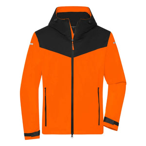 Giacca Mens Allweather arancione / S - personalizzabile con logo