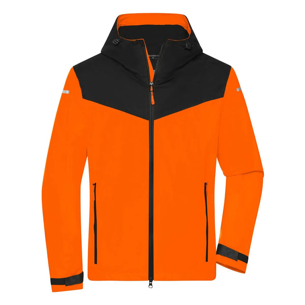 Giacca Mens Allweather arancione / S - personalizzabile con logo