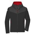 Giacca Mens Allweather black/carbon/light-red / S - personalizzabile con logo