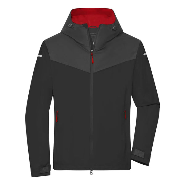 Giacca Mens Allweather black/carbon/light-red / S - personalizzabile con logo