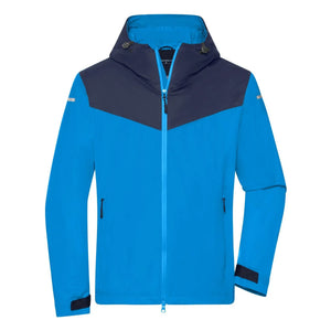 Giacca Mens Allweather blu / S - personalizzabile con logo