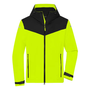 Giacca Mens Allweather giallo / S - personalizzabile con logo