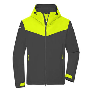 Giacca Mens Allweather grigio / S - personalizzabile con logo