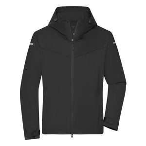 Giacca Mens Allweather nero / S - personalizzabile con logo