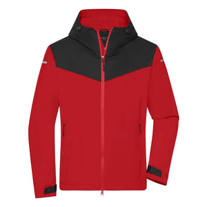 Giacca Mens Allweather rosso / S - personalizzabile con logo