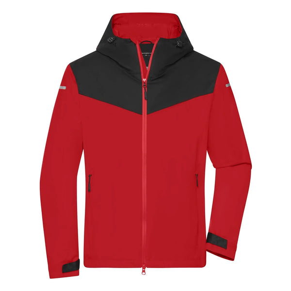 Giacca Mens Allweather rosso / S - personalizzabile con logo
