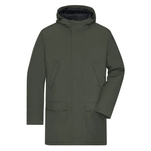 Giacca Mens Business Parka verde / S - personalizzabile con logo