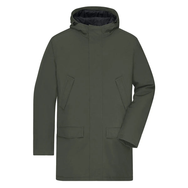 Giacca Mens Business Parka verde / S - personalizzabile con logo