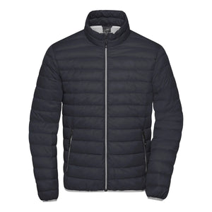Giacca Mens Down grigio / S - personalizzabile con logo