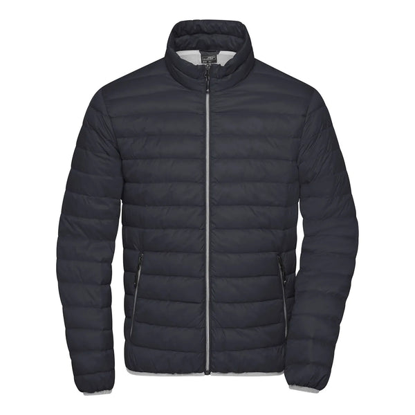 Giacca Mens Down grigio / S - personalizzabile con logo
