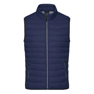 Giacca Mens Down Vest blu / S - personalizzabile con logo