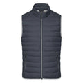 Giacca Mens Down Vest grigio / S - personalizzabile con logo