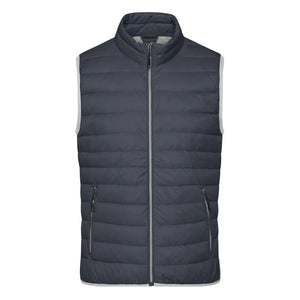 Giacca Mens Down Vest grigio / S - personalizzabile con logo