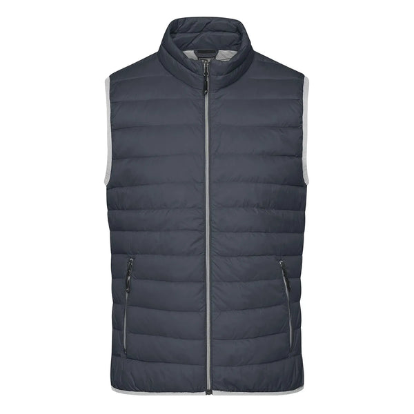 Giacca Mens Down Vest grigio / S - personalizzabile con logo