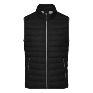 Giacca Mens Down Vest nero / S - personalizzabile con logo