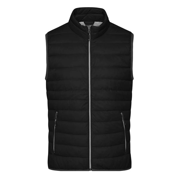 Giacca Mens Down Vest nero / S - personalizzabile con logo